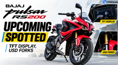Upcoming Bajaj Pulsar RS200 Spied With TFT Display, USD Forks